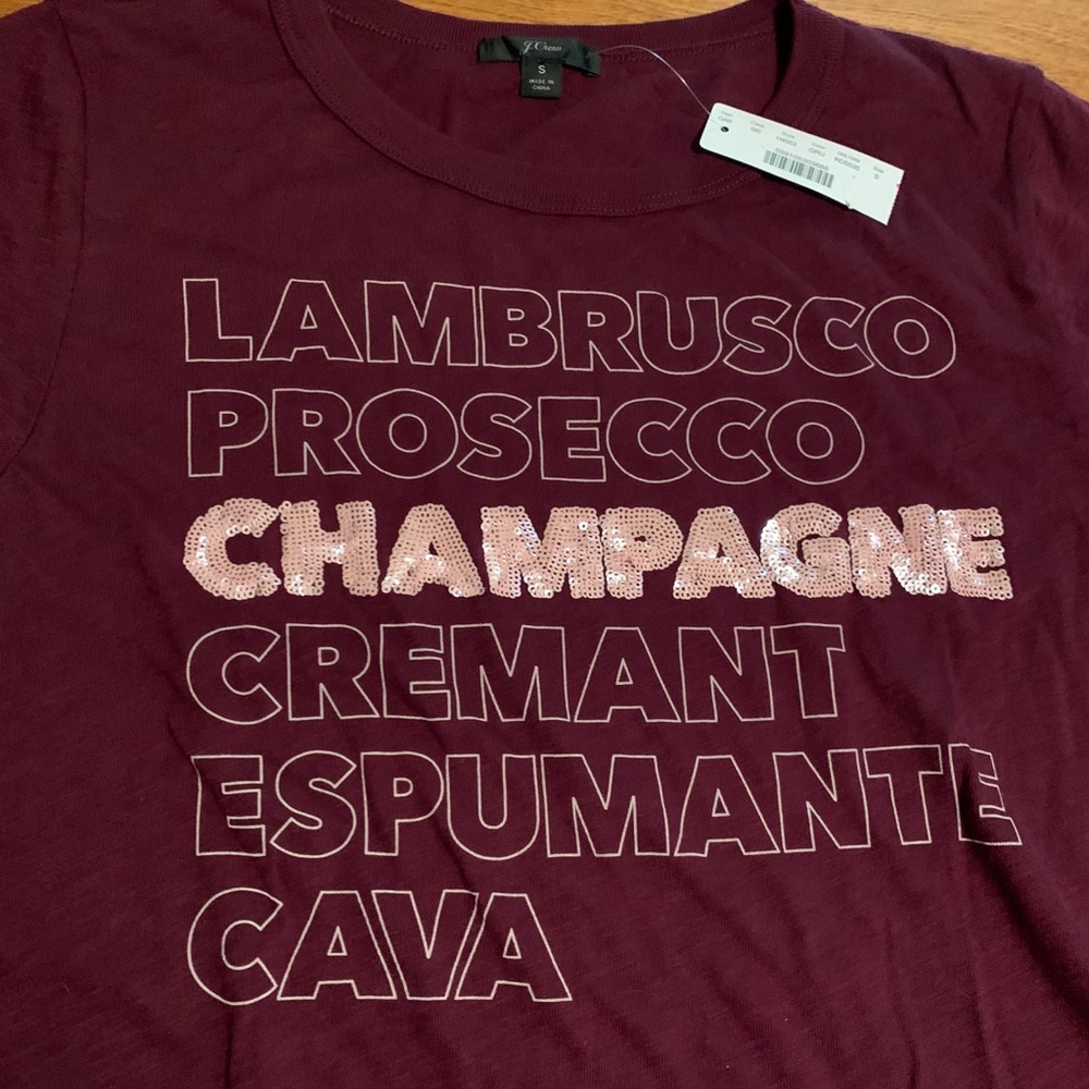 J Crew Champagne Glitter Shirt Small NWT